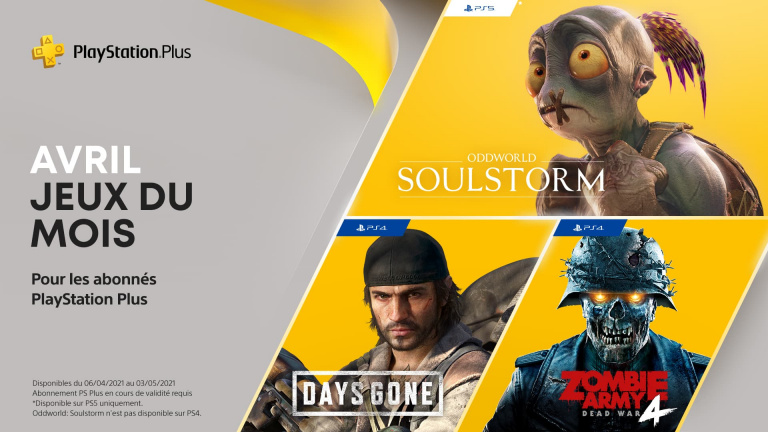 PlayStation Plus : Days Gone, Oddworld: Soulstorm et Zombie Army 4 sont les jeux du mois !