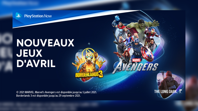 PlayStation Now : Marvel's Avengers, Borderlands 3.. Les nouveautés d'avril !