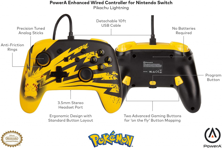 Soldes : la manette filaire Pokémon pour Nintendo Switch en baisse de prix