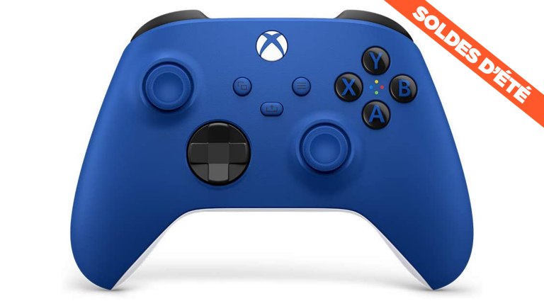 Dernières heures des soldes : la manette Xbox sans fil Shock blue à prix soldé 
