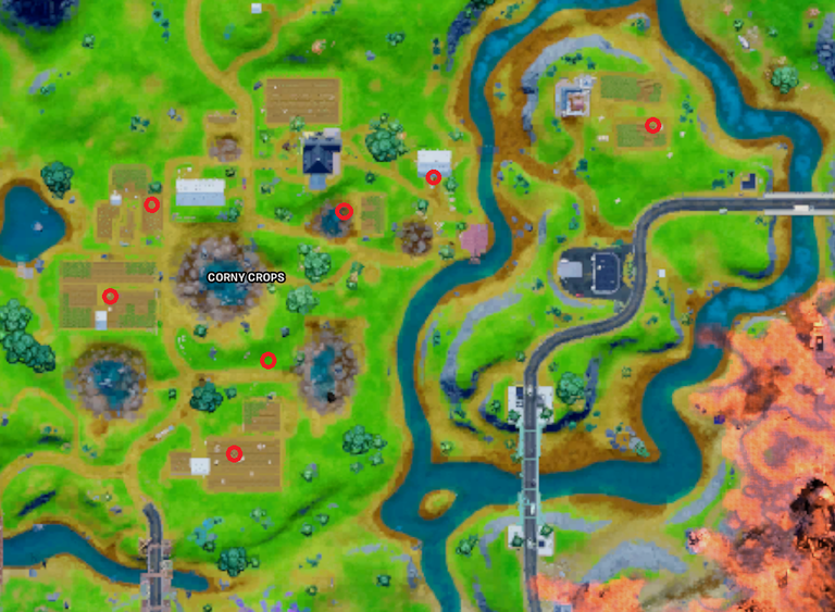 Fortnite, saison 8 : Détruire un tracteur (carte de défis de Amanite)