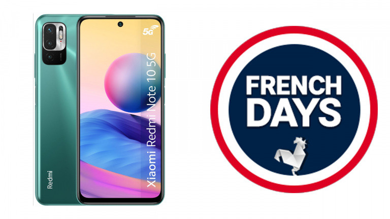 French Days 2021 : Le Smartphone Xiaomi Redmi Note 10 5G à moins de 200€