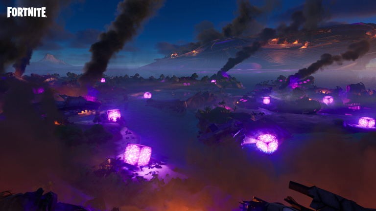 Fortnite Season 8: Use a stepping stone at an alien crash site (Cruel Hare challenge map)