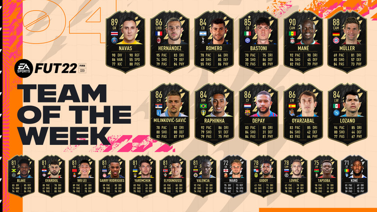 FIFA 22, FUT 22 - TOTW #3 : la troisième Équipe de la semaine dévoilée