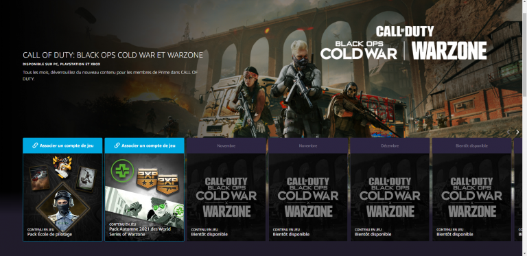 Call of Duty Warzone, récompenses Prime Gaming octobre : comment les obtenir ?