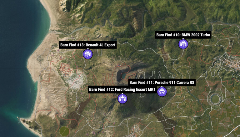 Forza Horizon 5 : emplacement des 14 trésors de grange