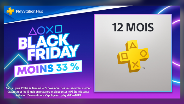 PlayStation Plus : l'abonnement 12 mois à 39,99€ pour le Black Friday