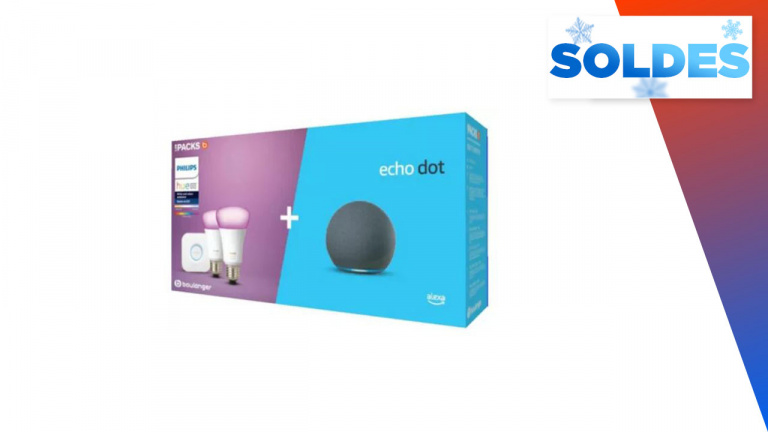 Soldes : le pack Philips Hue et l'enceinte connectée Amazon Echo Dot 4 à 109€ ! 