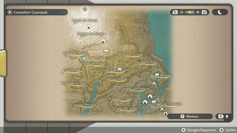 Légendes Pokémon Arceus, guide : cartes complètes de toutes les zones