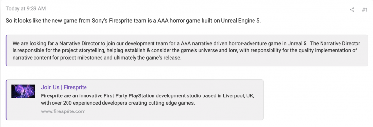 PS5: A PlayStation Studio in a horror game under Unreal Engine 5, does Resident Evil have to worry?