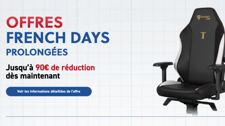 Derniers instants French Days : profitez de cette large sélection de chaises gaming haut de gamme en promo !