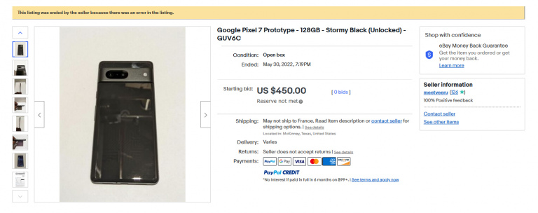 On ne sait rien du Google Pixel 7, mais il est déjà en vente sur eBay