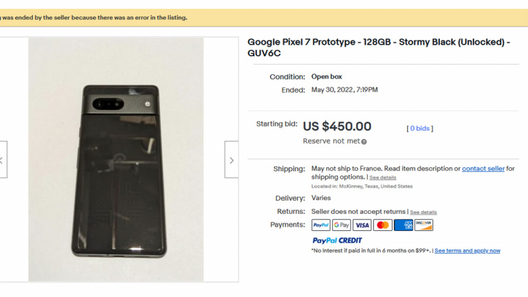 On ne sait rien du Google Pixel 7, mais il est déjà en vente sur eBay