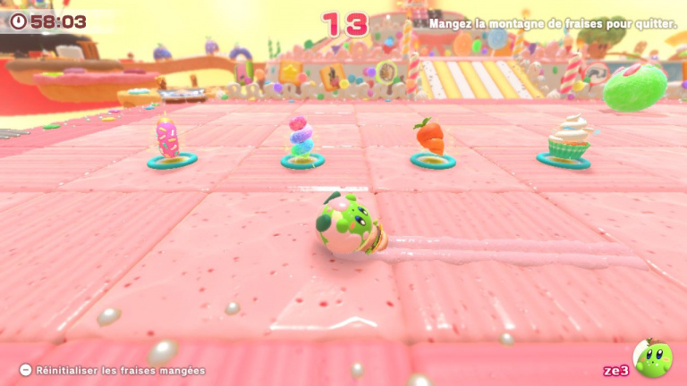 Kirby's Dream Buffet : La roulade libre