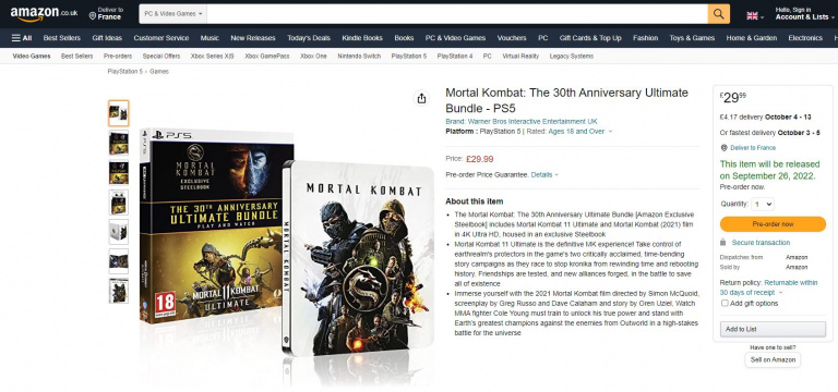 Mortal Kombat : pour ses 30 ans, la saga revient avec une édition ultime 