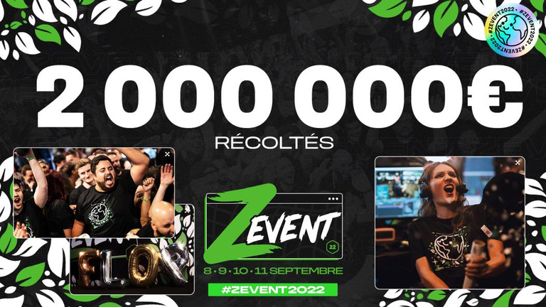 ZEvent : deuxième record de dons pour l'édition 2022 et bientôt un nouveau palier dépassé !