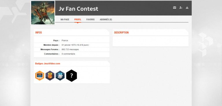 Le JV Fan Contest commence demain. Devenez le meilleur contributeur du site ! 