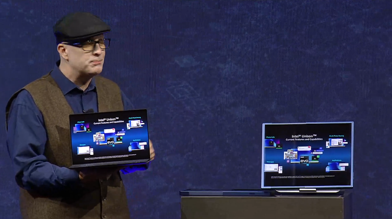 Intel nous annonce des folies : Carte graphique Arc, synchro iPhone avec PC, tablette enroulable...