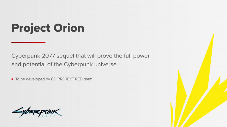 Cyberpunk 2077 : "Orion", l'énorme annonce de la part de CD Projekt !