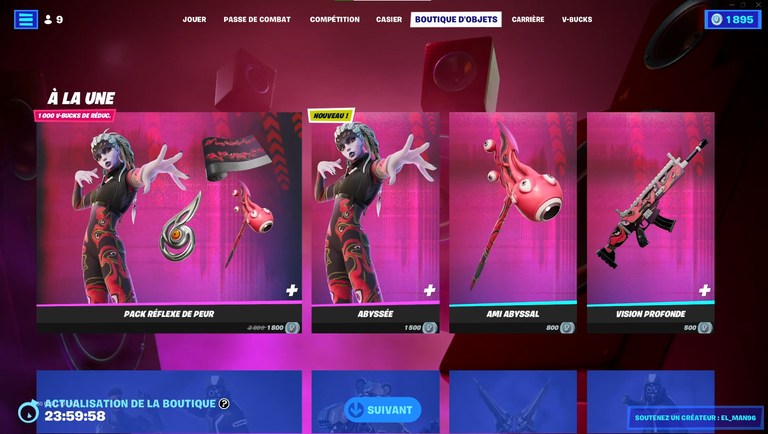 Fortnite : boutique du jour 29 octobre 2022