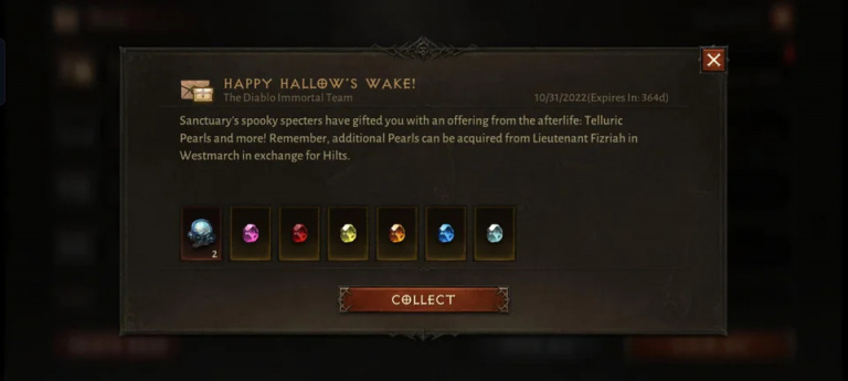 Diablo Immortal : Des récompenses offertes aux joueurs pour Halloween, dont des perles telluriques !