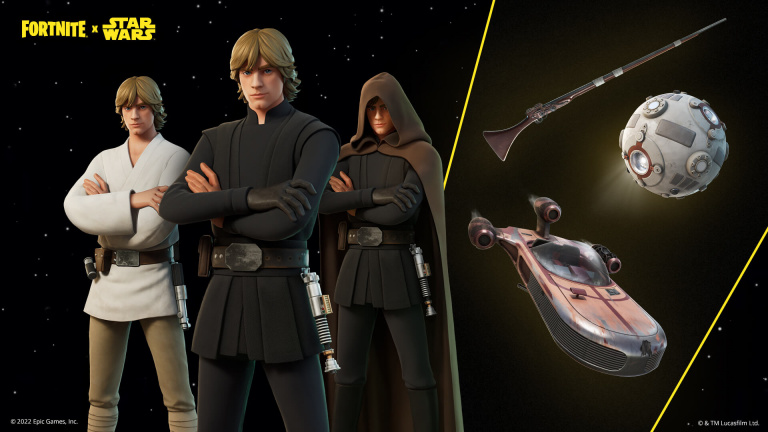 Fortnite : Retour du sabre laser, du blaster et des skins Star Wars à l'occasion de la semaine Skywalker 