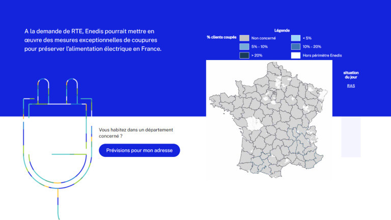 Cette carte officielle montre en temps réel les coupures d'électricité en France, recherchez votre adresse ! 