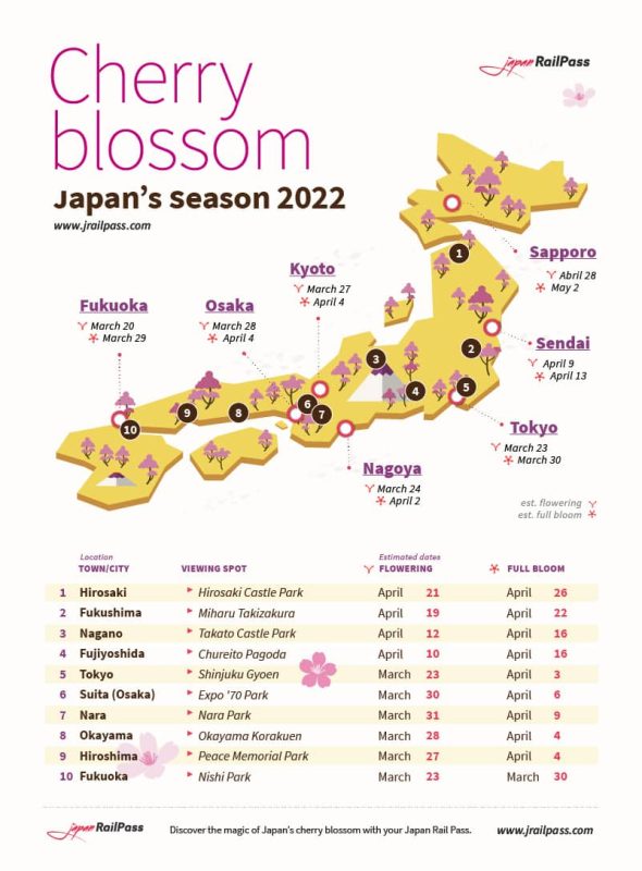 Japon : n'attendez pas pour organiser votre voyage et voir les cerisiers en fleur !