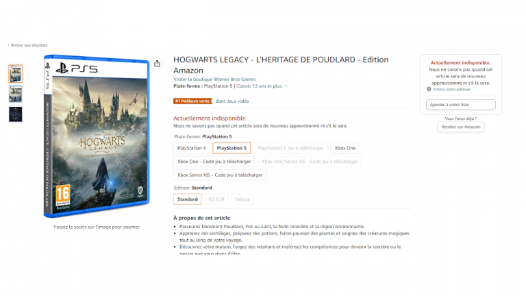 Hogwarts Legacy déjà en rupture de stock sur PS5 ! Où peut-on encore acheter le jeu vidéo Harry Potter ?