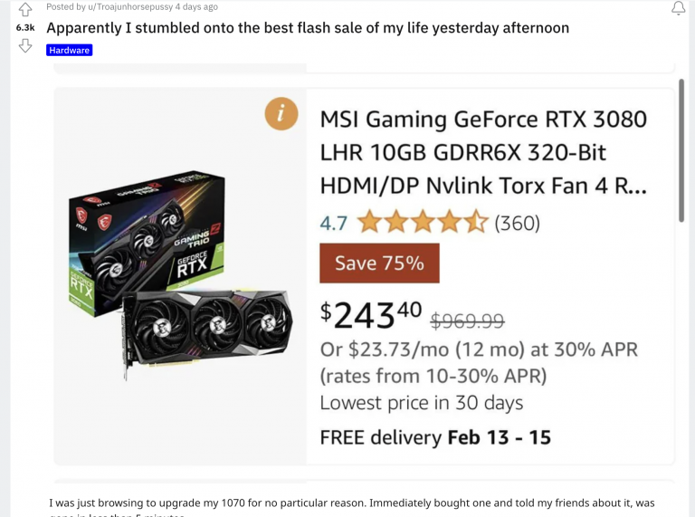 Ce PC gamer fixe avec RTX 3080 est à moins 800€ ! 