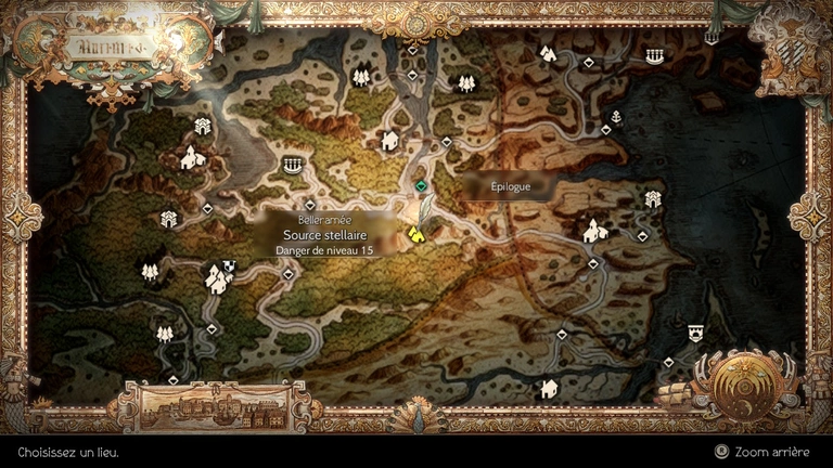 Emplacement des guildes et classes secondaires