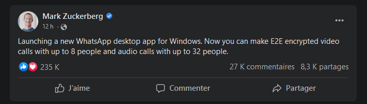 Grâce à cette nouveauté WhatsApp est enfin bien intégré à Windows