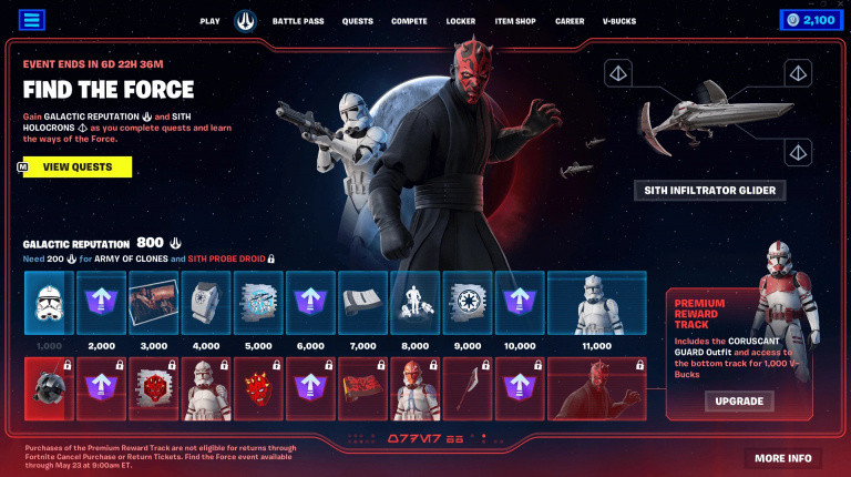 Star Wars x Fortnite : comment obtenir Darth Maul, ses Stormtroopers et profiter totalement de l'événement !
