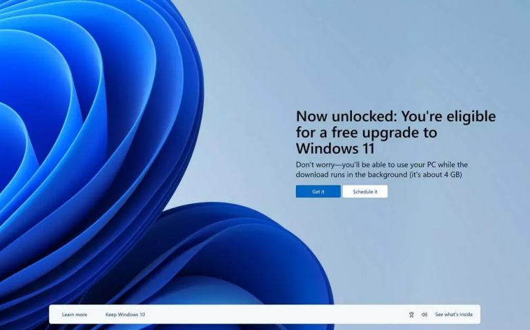 Windows 10 : Microsoft balance une énorme publicité sur tout l'écran pour nous pousser vers Windows 11