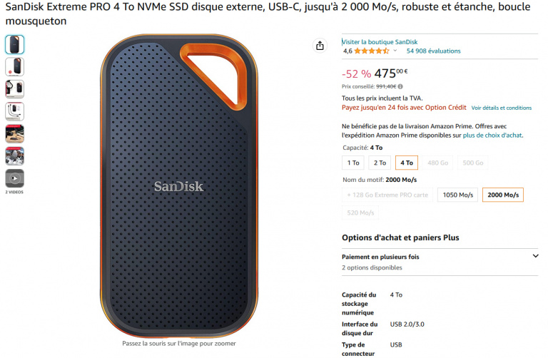 CES] Western Digital dévoile un prototype de SSD SanDisk d'une capacité de  8To !