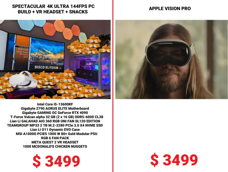 Apple Vision Pro ou un PC gaming de dingue ? Le choix sera difficile… Ou pas !