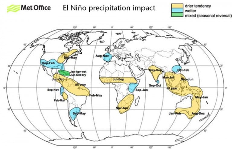 Il y a 98% de chances que les cinq prochaines années soient une fournaise. Tout cela à cause d'El Nino
