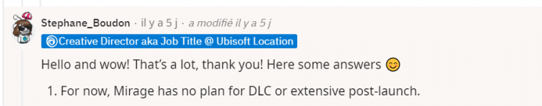 C'est officiel, Assassin's Creed Mirage ne succombera pas à l'appel du DLC et sera complet dès sa sortie, d'après Ubisoft
