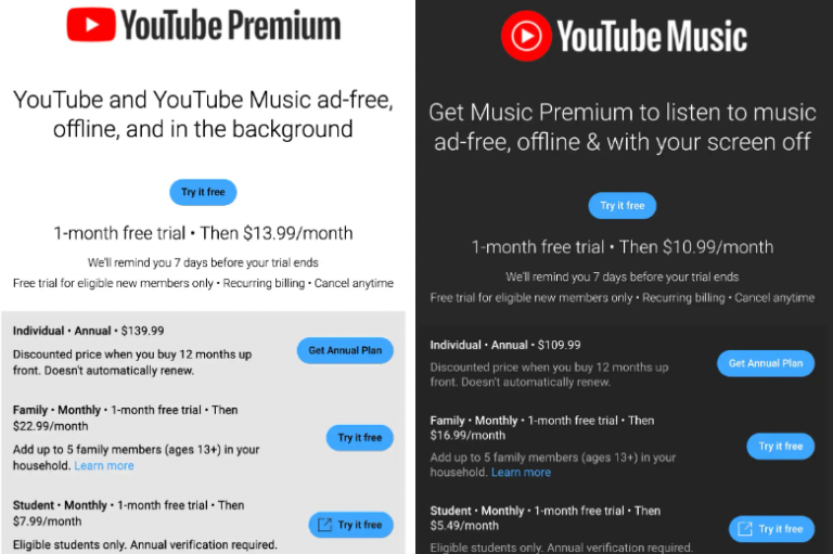 Inflation : sans prévenir, Youtube augmente fortement les tarifs de ses abonnements Premium