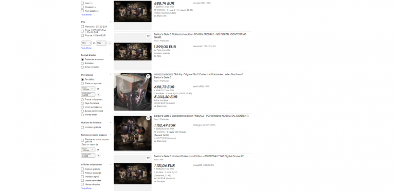 Le prix du Collector Baldur's Gate 3 PS5 et PC explose sur eBay avec le succès du RPG de Larian Studios... Les revendeurs perdent les pédales 