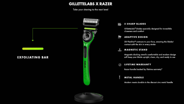 Razer lance un partenariat inattendu avec Gillette pour faire… des rasoirs