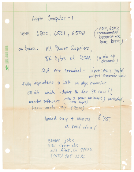 Après presque 50 ans, cette publicité sur papier écrite de la main de Steve Jobs s'est vendue une fortune !