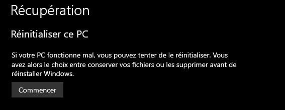 Comment réinitialiser son PC Windows ?