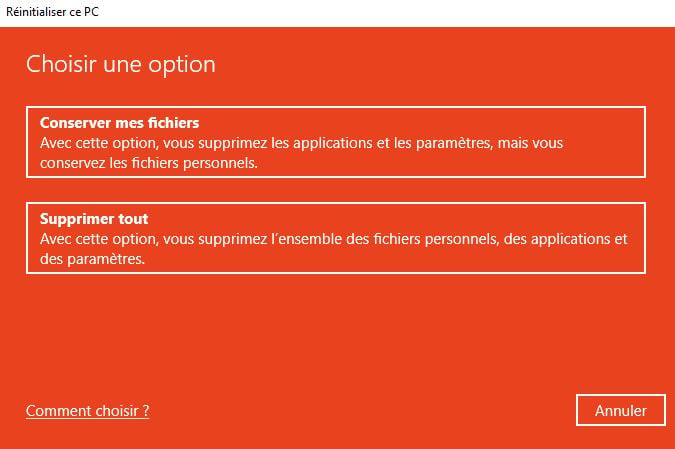 Comment réinitialiser son PC Windows ?