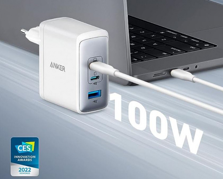 20€ de moins pour le chargeur rapide Anker 100W pour recharger trois  appareils en même temps 