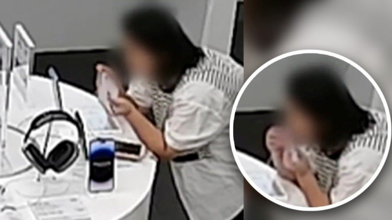 Une femme vole un iPhone 14 en rongeant le câble de sécurité : le vol n’est découvert que 30 minutes plus tard