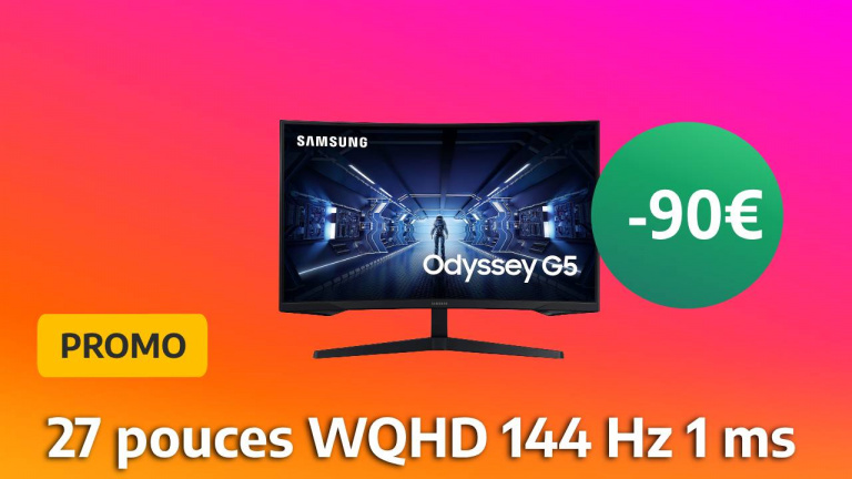 Promo Samsung Odyssey G5 : jusqu’à 90€ de réduction sur cet écran gamer incurvé, qui permet de jouer en QHD à petit prix !