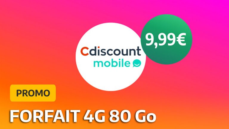 Ce forfait 4G 80 Go de Cdiscount Mobile est à un prix ridiculement bas, c'est le moment d'en profiter 