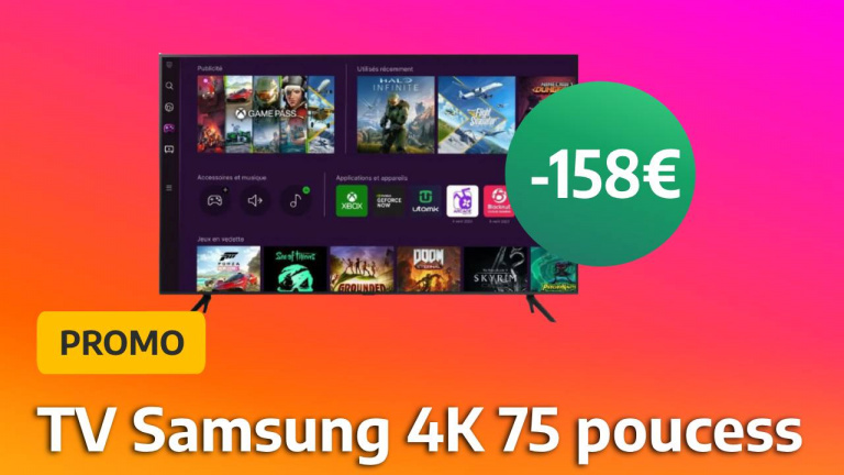 Grâce à cette promo, cette TV 4K Samsung de 75 pouces s'affiche à un tarif vraiment attractif !