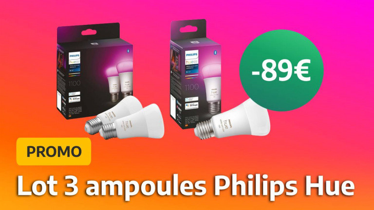 89€ de réduction sur ce lot d'ampoules Philips Hue pour passer à  l'éclairage connecté pour pas cher ! 